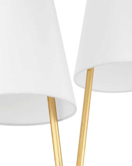 Pas de Deux Floor Lamp in Contemporary Gold Leaf