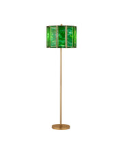 Daze Floor Lamp in Green / Antique Brass