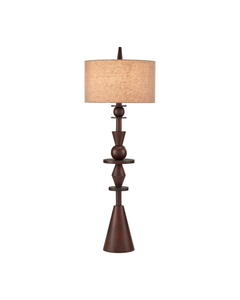 Cipher Floor Lamp in Walnut Brown