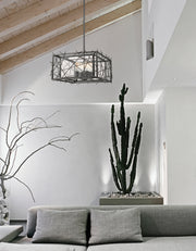 Stanwood 4 Light 18" Pendant in Bronze in a room setting