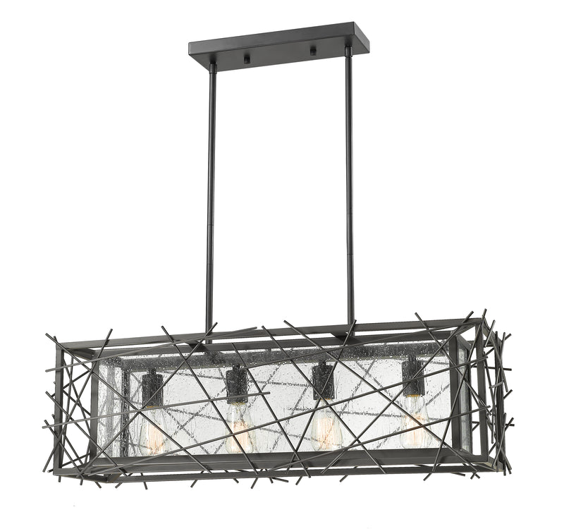 Stanwood 4 Light 32" Linear Pendant in Bronze