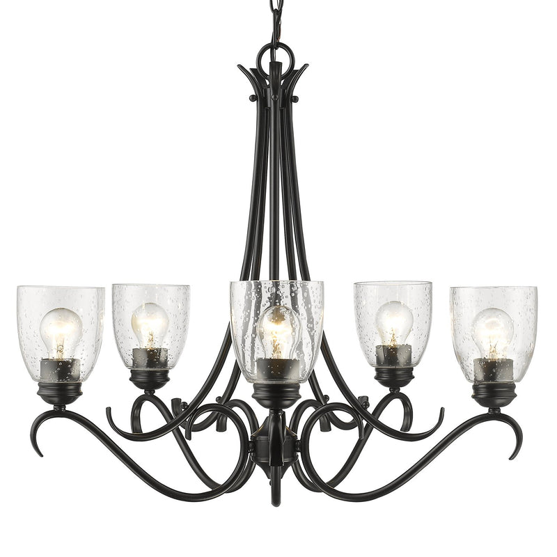 Parrish 5-Light Chandelier in Matte Black