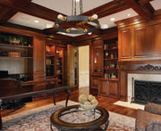Troubadour 6 Light 24" Chandelier in Bronze in a room setting