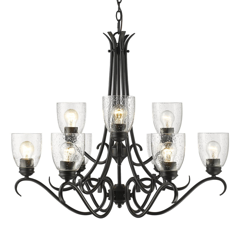 Parrish 9-Light Chandelier in Matte Black