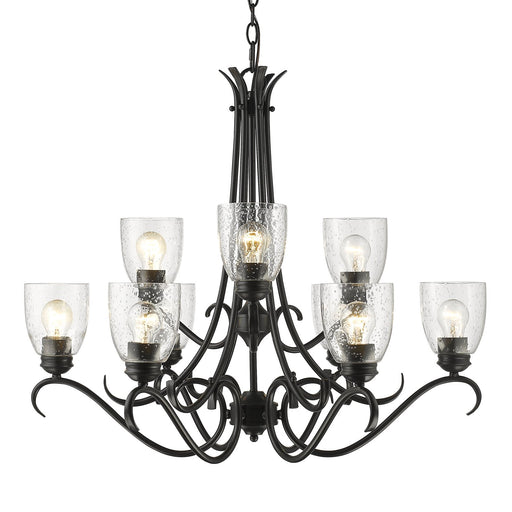 Parrish 9-Light Chandelier in Matte Black