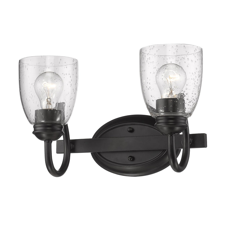 Parrish 2-Light Bath Vanity Light in Matte Black