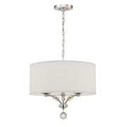 Mirage 3 Light 18" Chandelier in Polished Nickel