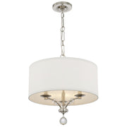 Mirage 3 Light 18" Chandelier in Polished Nickel