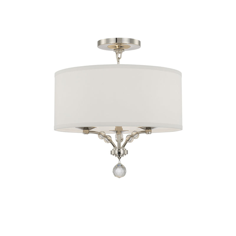 Mirage 3 Light 18" Semi Flush Mount in Polished Nickel