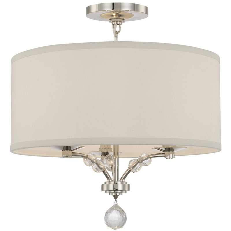 Mirage 3 Light 18" Semi Flush Mount in Polished Nickel