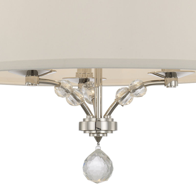Mirage 3 Light 18" Semi Flush Mount in Polished Nickel
