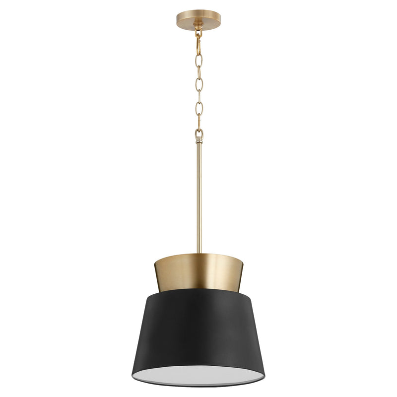 Trapezoid Pendant in Textured Black