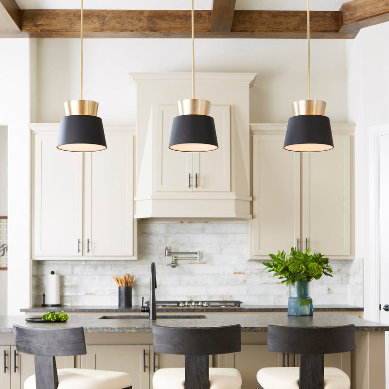 Trapezoid Pendant in Textured Black