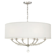 Mirage 6 Light 30" Chandelier in Polished Nickel