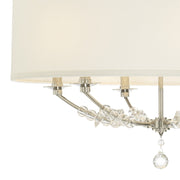 Mirage 6 Light 30" Chandelier in Polished Nickel