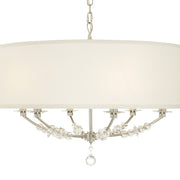 Mirage 6 Light 30" Chandelier in Polished Nickel