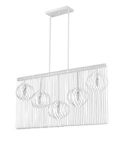 Contour 5 Light 45.75" Linear Pendant in White