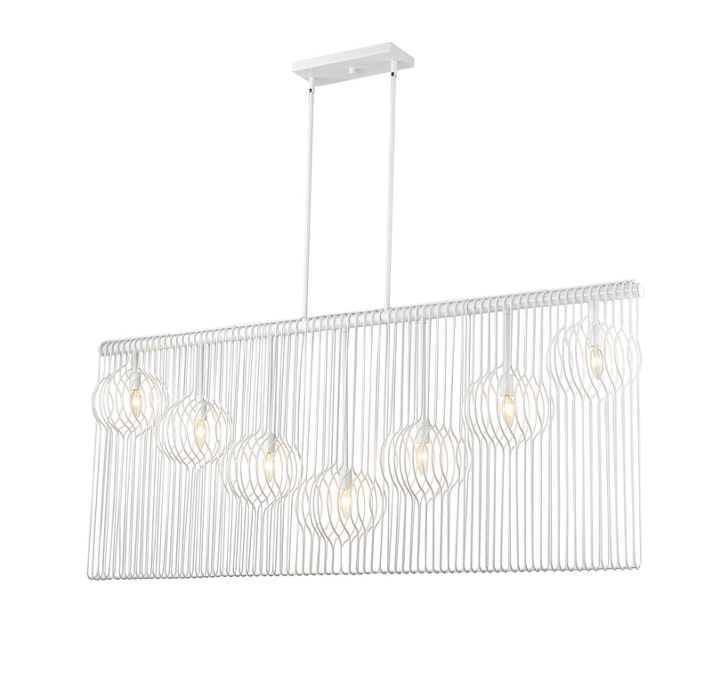 Contour 7 Light 62.75" Linear Pendant in White