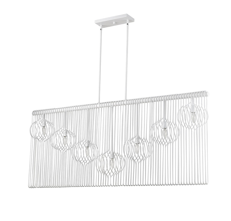 Contour 7 Light 62.75" Linear Pendant in White