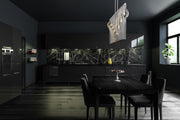 Contour 7 Light 62.75" Linear Pendant in White in a room setting