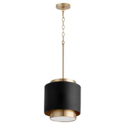 10" Drum Pendant in Textured Black