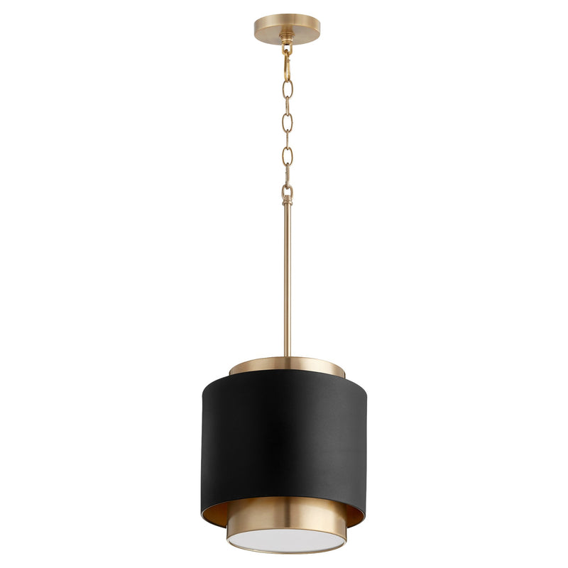 10" Drum Pendant in Textured Black