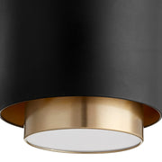 10" Drum Pendant in Textured Black