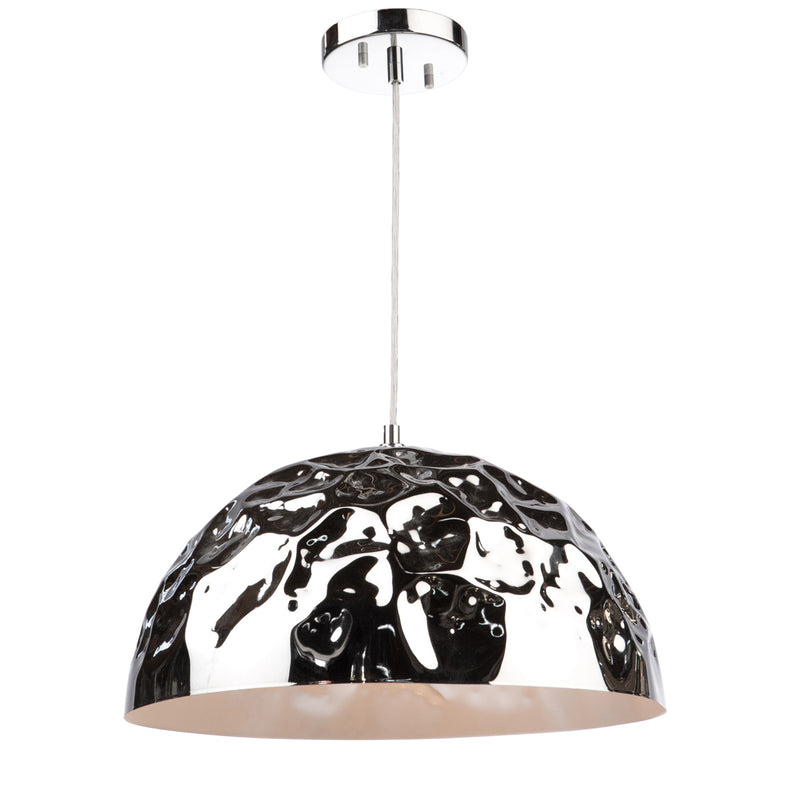 Forged Metal Pendant in Chrome - Lamps Expo