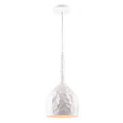 Forged Metal Pendant in Glossy White - Lamps Expo