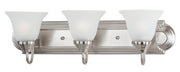 Essentials 3 Light Bath Vanity Light in Satin Nickel