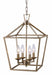 Lacey 4-Light Pendant in Antique Silver Leaf