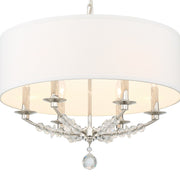Mirage 6 Light 24" Chandelier in Polished Nickel