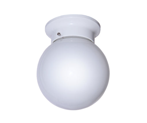 Dash 1-Light Flushmount in White with Opal Glass
