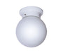 Dash 1-Light Flushmount in White with Opal Glass