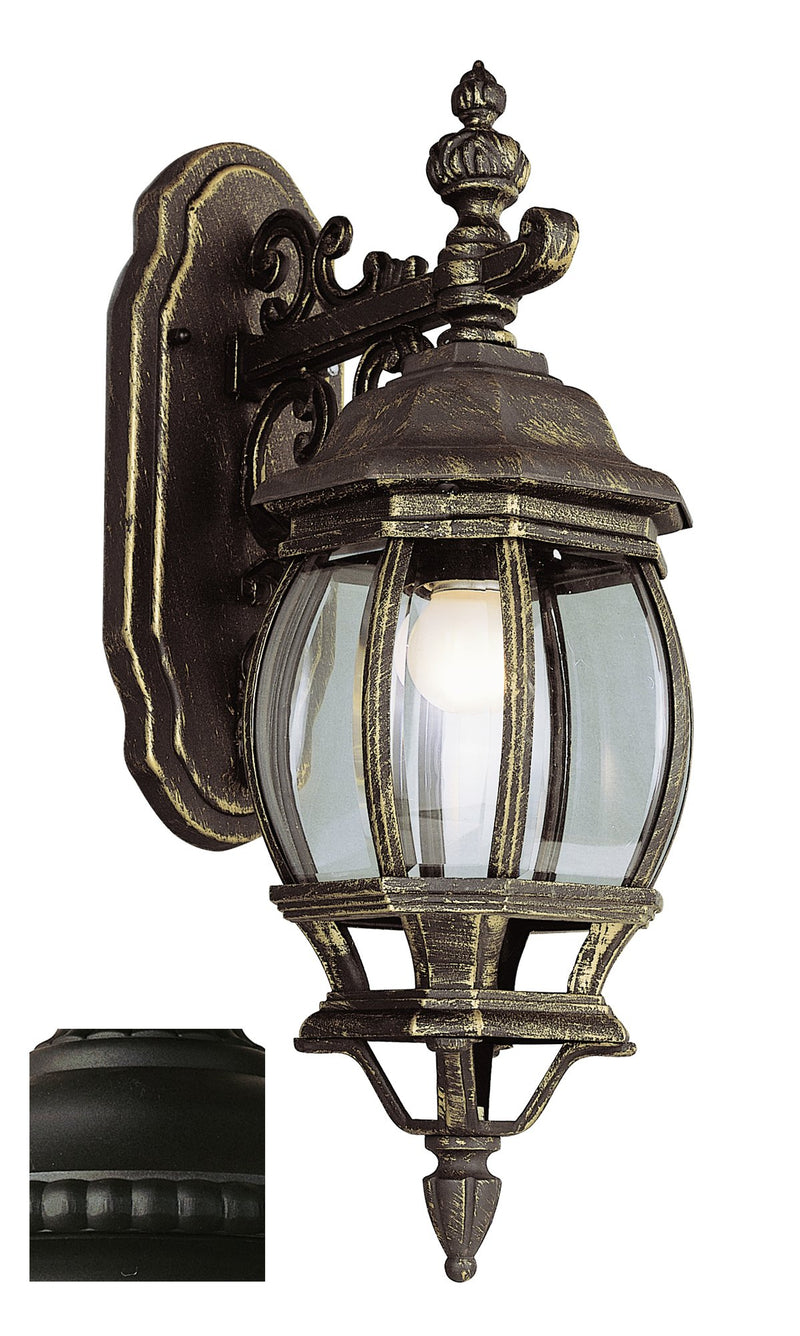 Francisco 1-Light 18" Outdoor Wall Lantern in Black