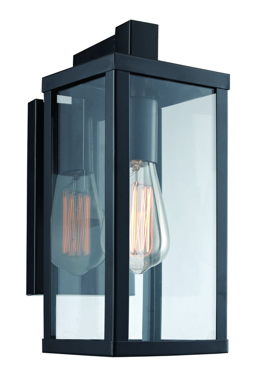 Oxford 1-Light Wall Lantern in Black with Clear Glass