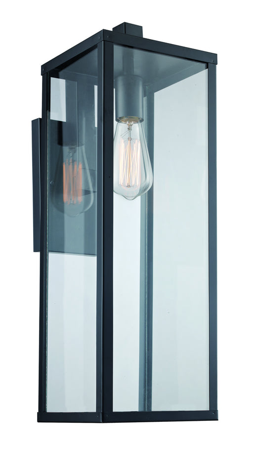 Oxford 1-Light Wall Lantern in Black with Clear Glass