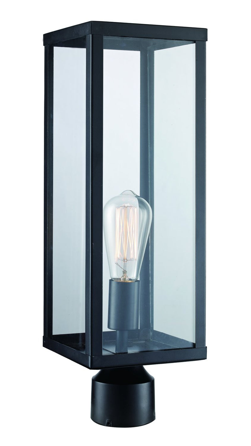 Oxford 1-Light 19.25" Outdoor Post Lantern in Black