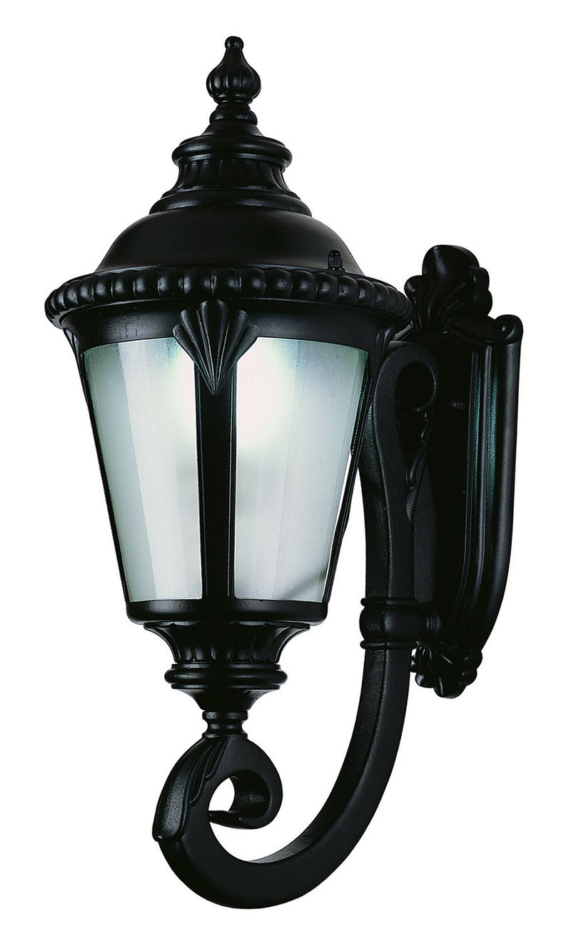 Commons 4-Light 29" Clear Seeded Outdoor Wall Lantern in Black