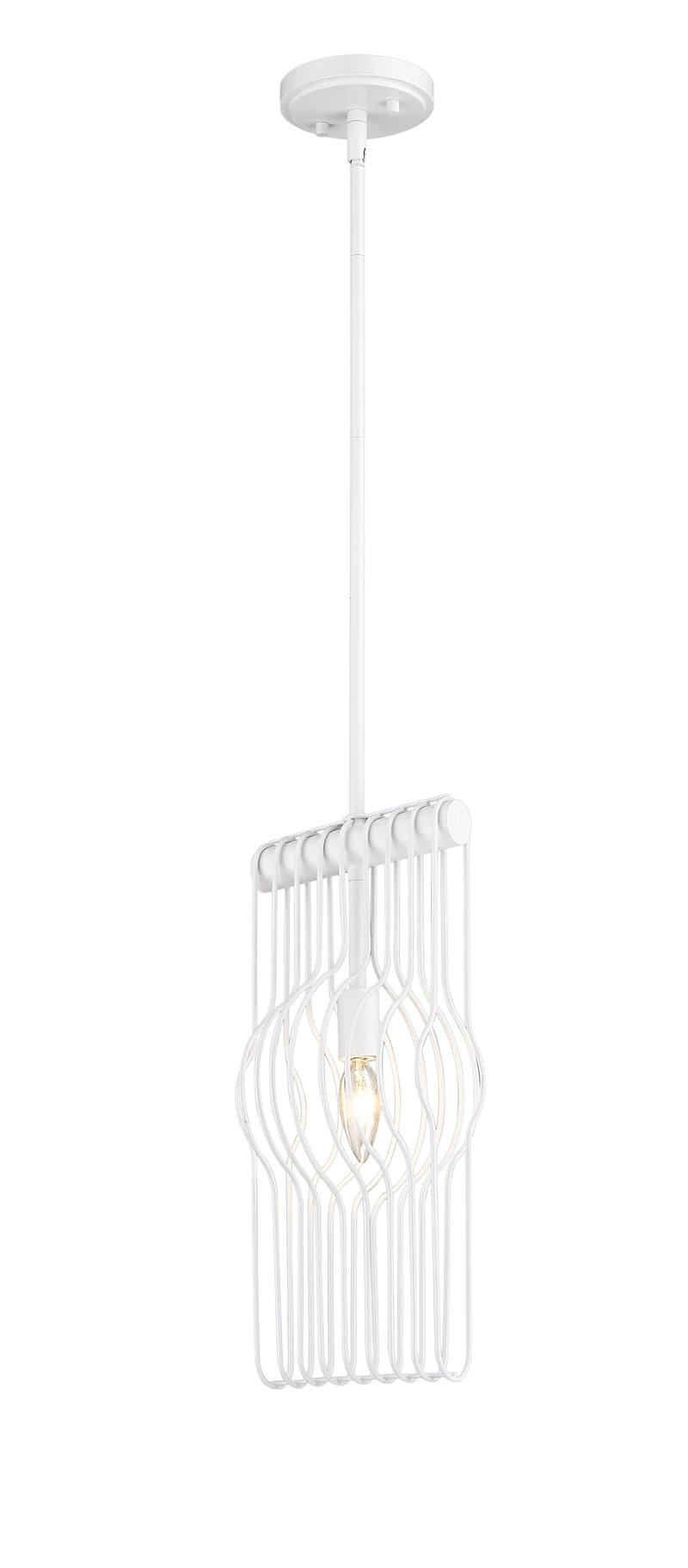 Contour 1 Light 7" Pendant in White
