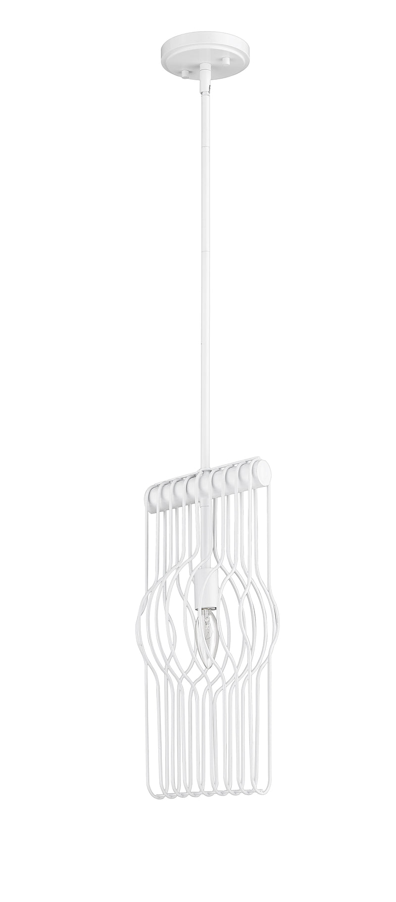 Contour 1 Light 7" Pendant in White