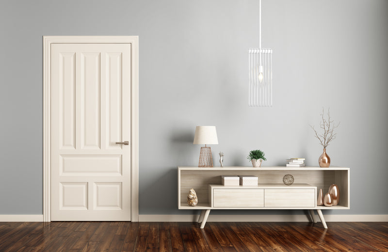 Contour 1 Light 7" Pendant in White in a room setting