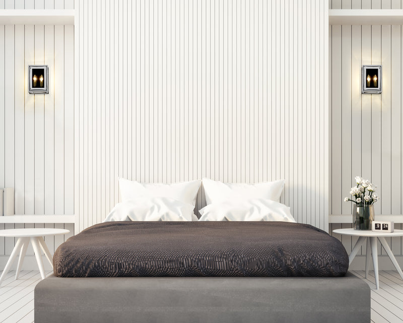 Infinity 2 Light 8.25" Wall Sconce in Chrome in a room setting
