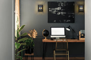 Infinity 2 Light 8.25" Wall Sconce in Misty Charcoal in a room setting