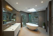 Infinity 7 Light 44" Vanity in Chrome in a room setting
