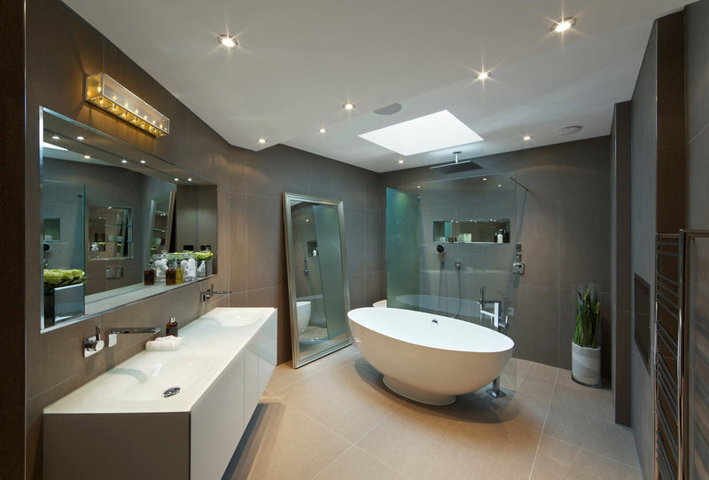 Infinity 7 Light 44" Vanity in Chrome in a room setting