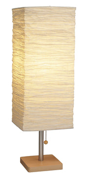 Dune Table Lamp in Natural Rubber Wood/Steel