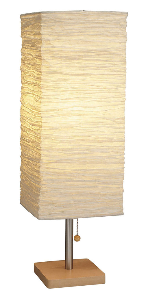 Dune Table Lamp in Natural Rubber Wood/Steel