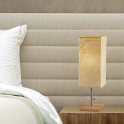Dune Table Lamp in Natural Rubber Wood/Steel