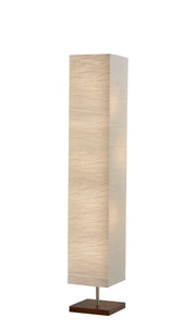 Dune 3-Light Floor Lamp in Brushed Steel W. Walnut Rubberwood